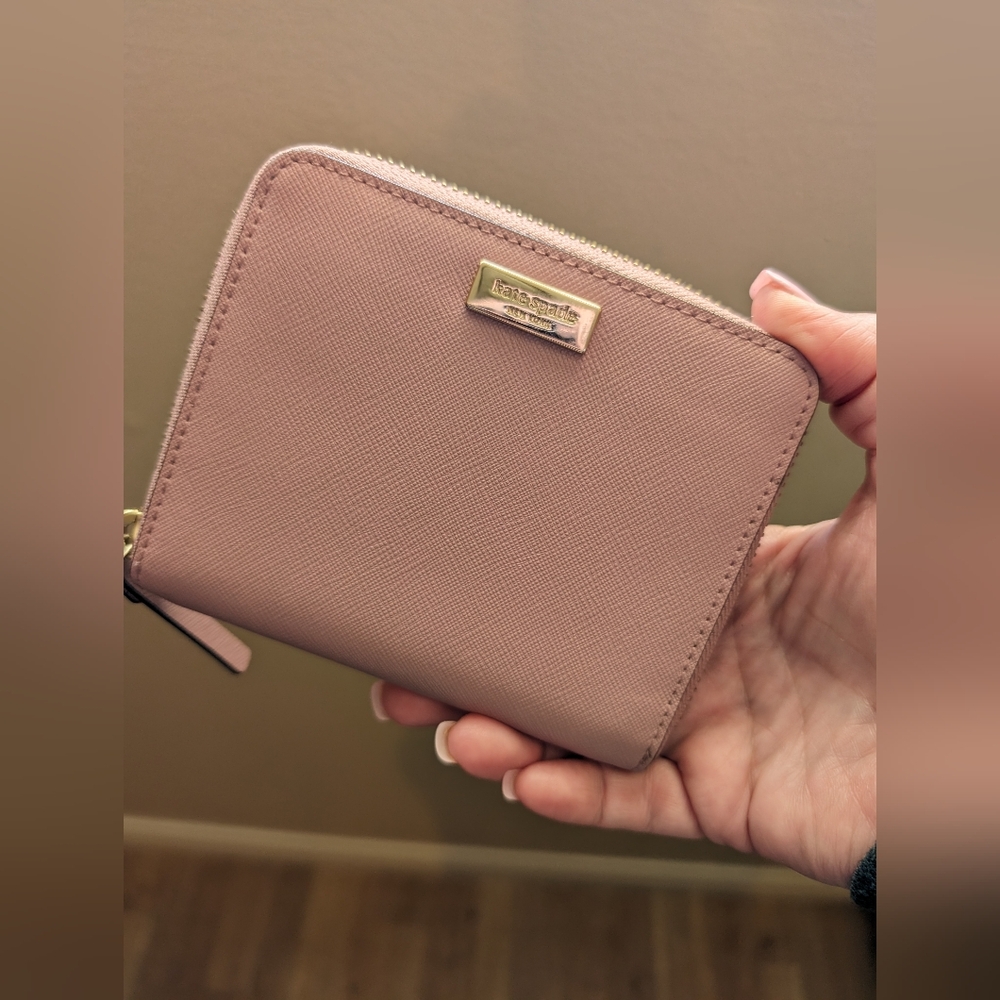 Kate Spade blush pink zip wallet